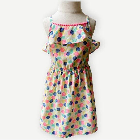 Cherokee Girls Kids Colorful Polka Dot Sleeveless Ruffle Tank Dress. 3. 3T. - Picture 1 of 7